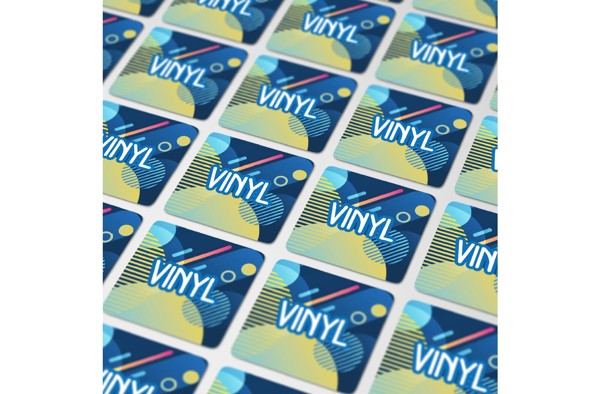 Vinyl Sticker Square 13x13mm - White