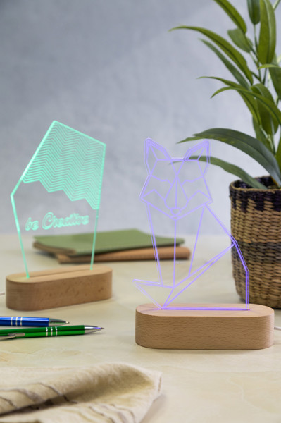 Led Light Trophy Woodify, Pentagon