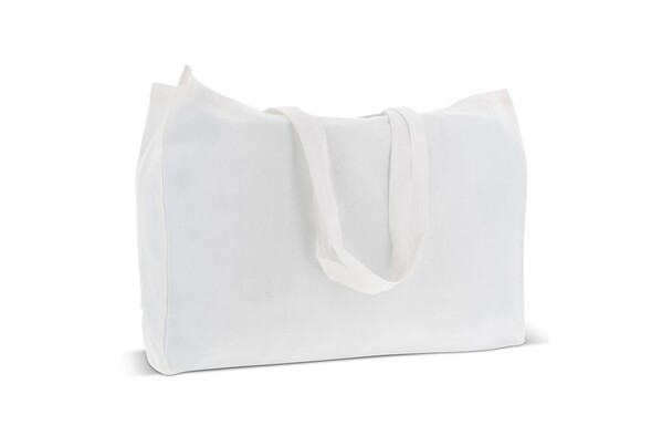 Recycled cotton bag with gusset 140g/m² 49x14x37cm - Blanc