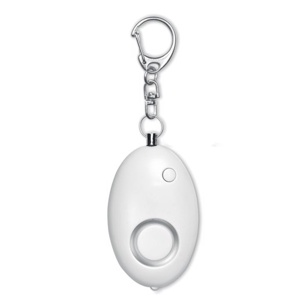 Personal alarm with key ring Alarmy - White