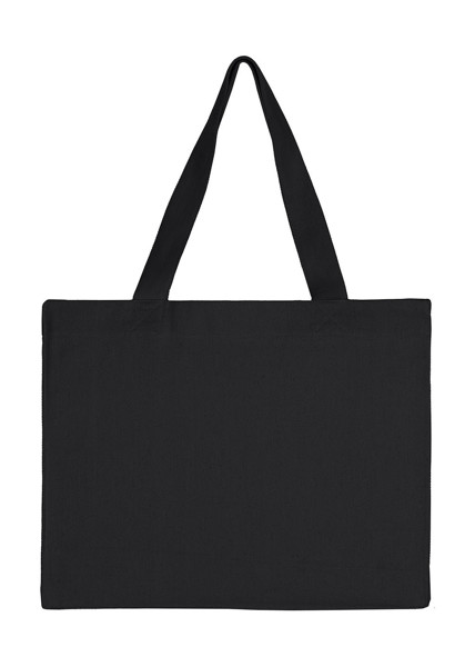 Canvas Wide Shopper With Fold Lh - Black / L (42X32X12CM)