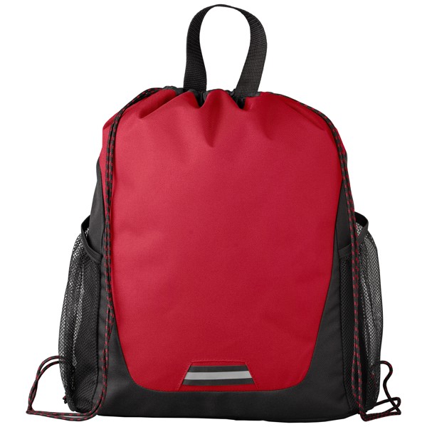 Jotun Recycled Polyester Pocketed Drawstring Bag - 10 L - Red / Silkscreen