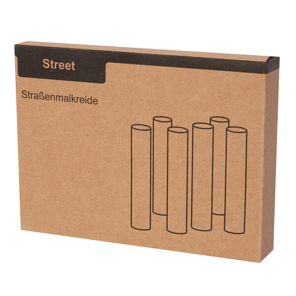 6 Pieces Of Coloured Chalk Street