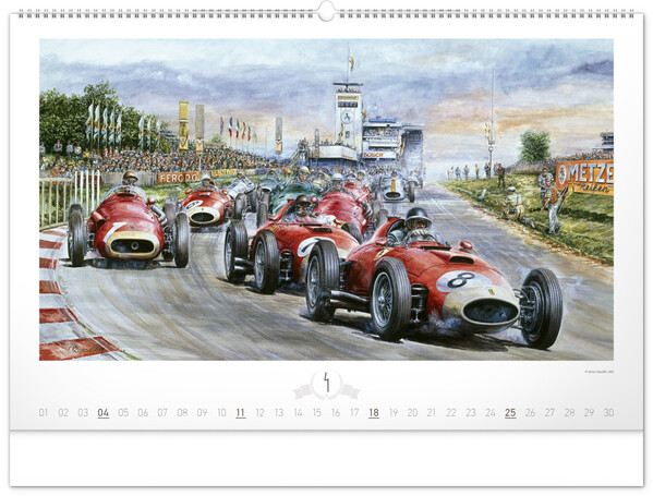 Notique Nástěnný Kalendář Oldtimers – Václav Zapadlík 2027, 64 x 42 cm
