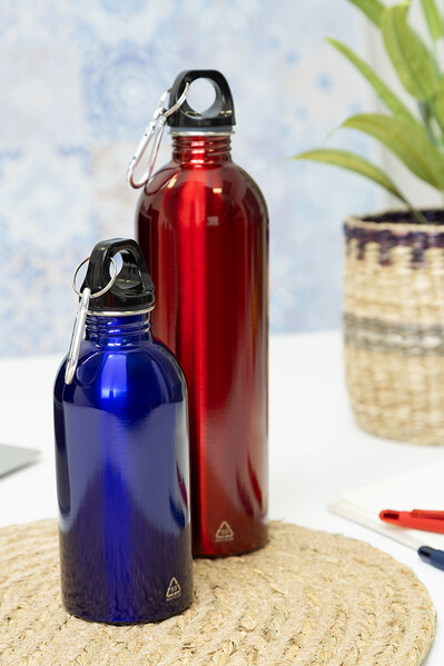 Bouteille en acier inoxydable recyclée Ressuto - Bleu