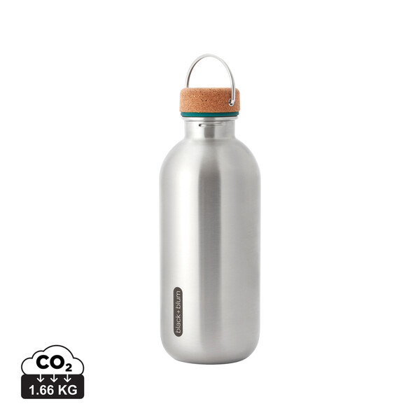 Black+Blum Stalen Water Fles 600ml - Turquoise