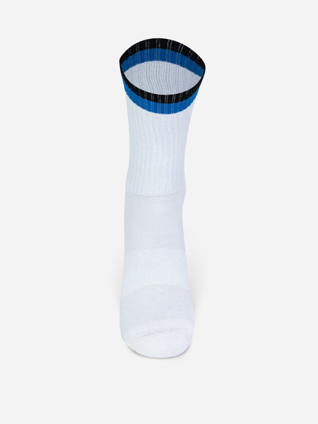 Tennis Socks Two Tone - White / Black / Blue / 42-46