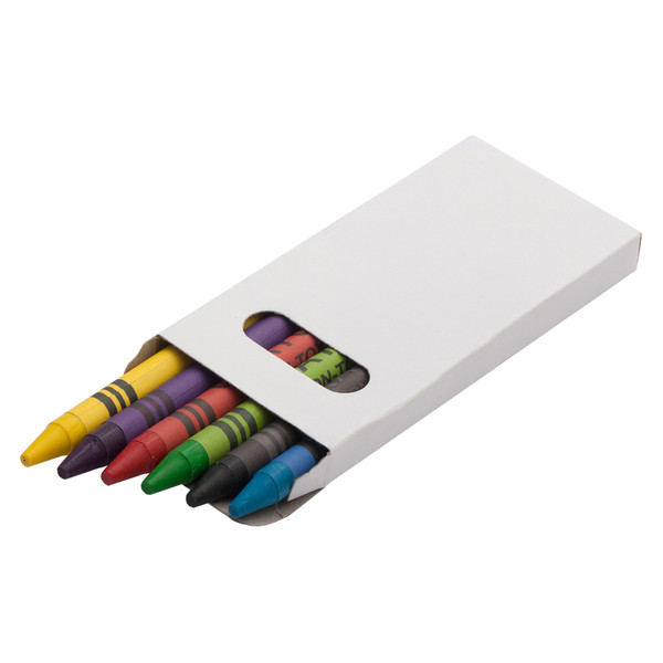 8 cm wax crayon set - White