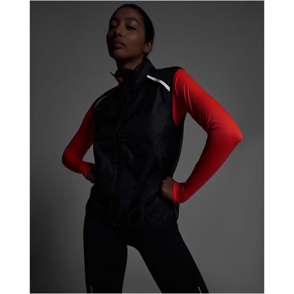 Jannu unisex lightweight running bodywarmer - Solid Black / M