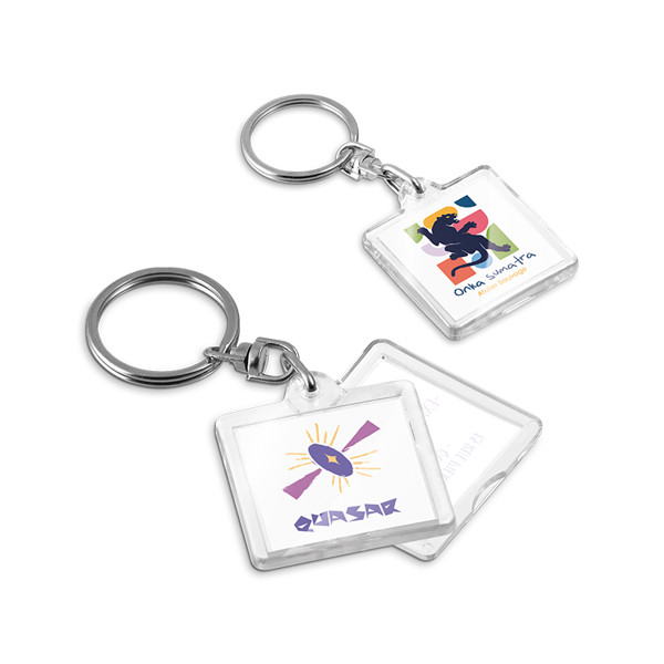TRANSPARENT KEY-RING & LABEL HOLDER