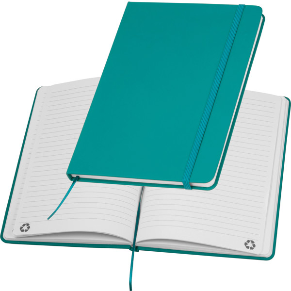 A5 recycled notebook DOMINIK - Turquoise