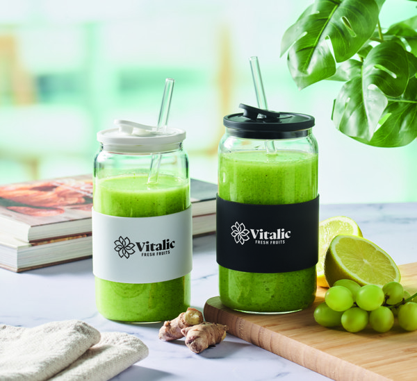 Kozarec Borosip 550 ml, borosilikatno steklo - Bela