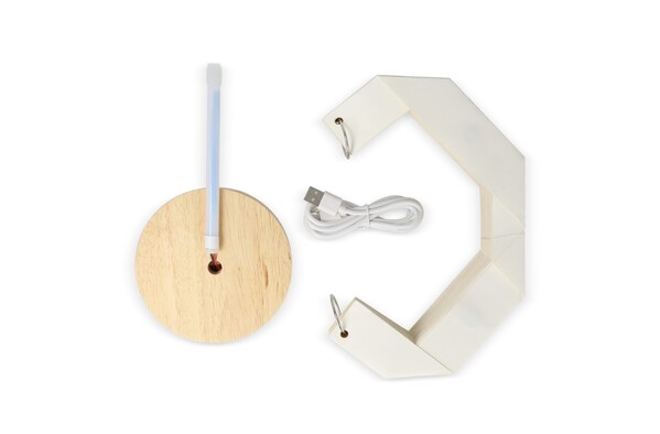 Coollux foldable Origami-inspired paper LED lamp Luna 25cm - Nature