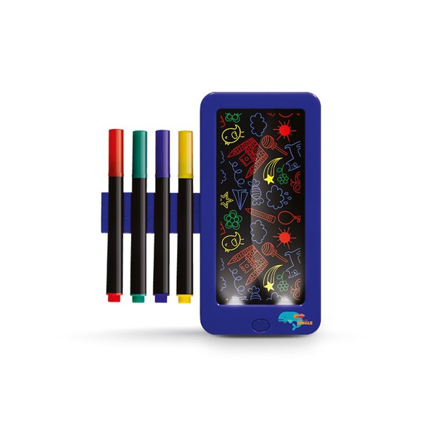 ARDOISE LUMINEUSE NOIRE AVEC LED 14 X 13 cm - Bleu