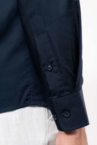 Men’S Long-Sleeved Cotton Poplin Shirt - White / S