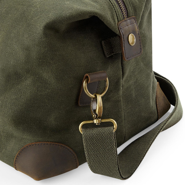 Heritage Waxed Canvas Holdall - Black / ONE SIZE