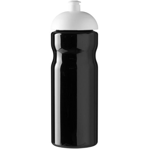 Športová fľaša H2O Base® 650 ml s kupolovitým uzáverom - Jednofarebná čierna / Biela