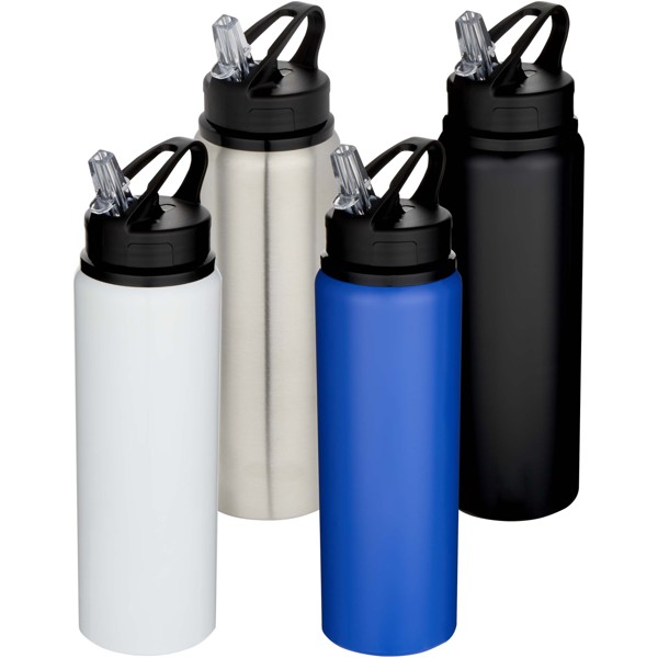 Fľaša na vodu z recyklovanej jednostennej nerezovej ocele Fitz 800 ml RCS - Čierna