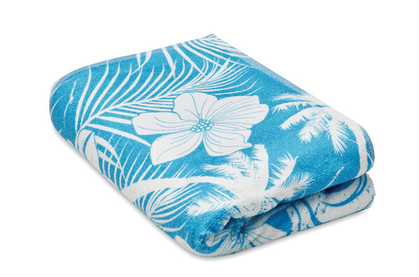 Full colour beach towel in 300/350gsm polycotton - 100x180 / Individual polybag / 300gsm