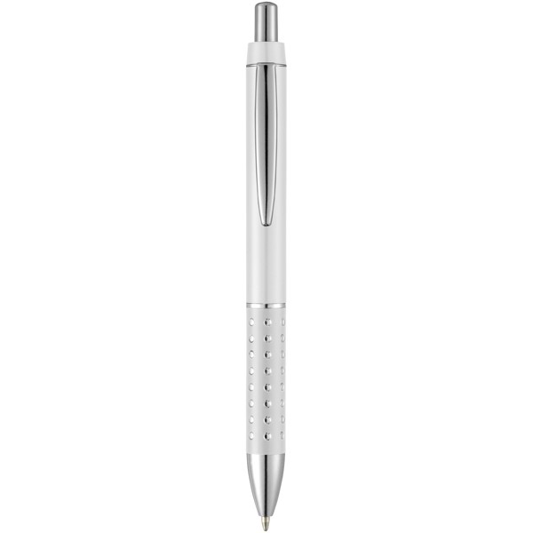 Bling ballpoint pen with aluminium grip - White