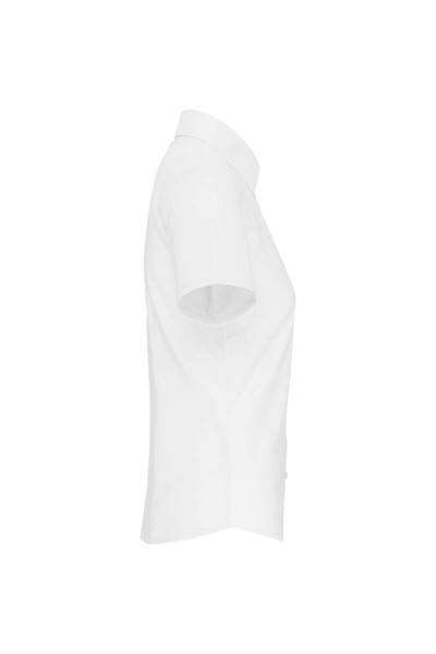 Ladies' Short-Sleeved Oxford Shirt - White / S
