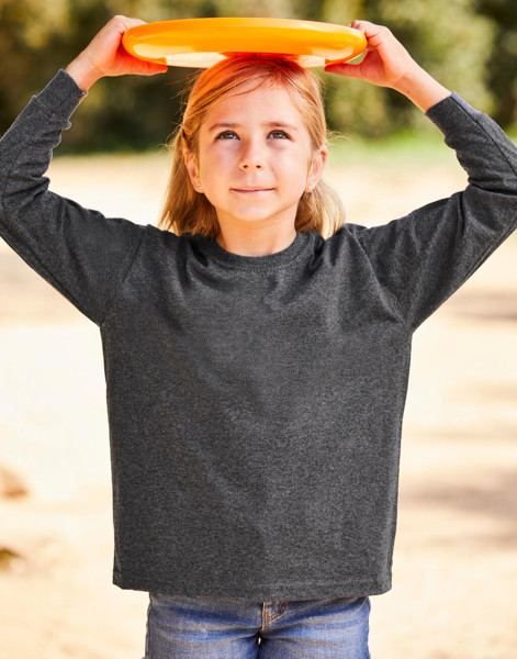 Kids Valueweight Long Sleeve T - White / 140 (9-11)