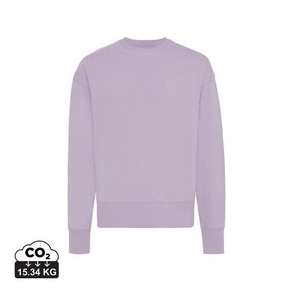 Mikina Iqoniq Kruger relaxed fit z recykl. bavlny - Lavender / XS