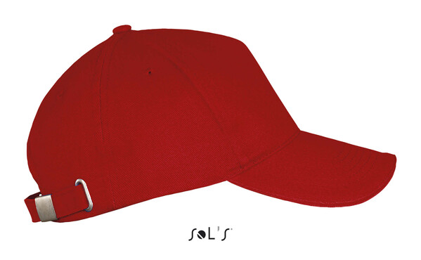 LONG BEACH FIVE PANEL CAP - CzerwonyM