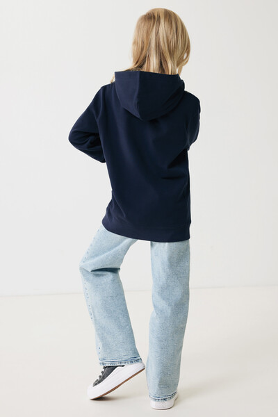 Sweat à capuche avec poches latérales Iqoniq Yengo Kids - Bleu Marine / 56