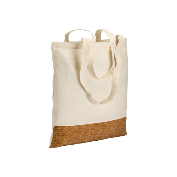 135G/M2 Cotton Shopping Bag, Cork Base, Long Handles
