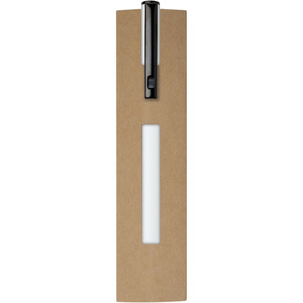Verton recycled aluminium twist ballpoint pen with sleeve (blue ink) - White