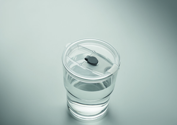 Gobelet verre et paille 400ml Sip