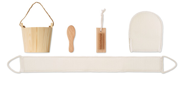 Bath gift set in wooden bucket Selfcare