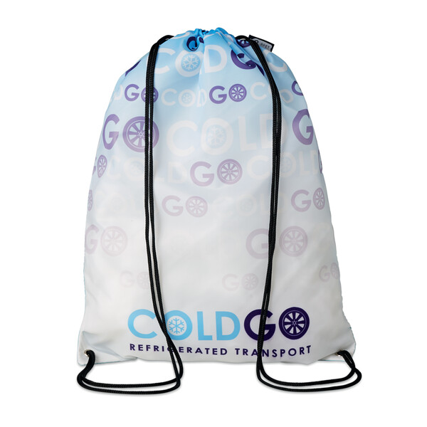 Large full colour recycled PET drawstring bag - Full colour