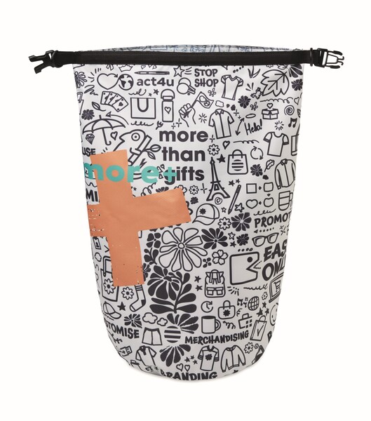 10L recycled polyester (rPET) ripstop dry bag 360° design - Full colour