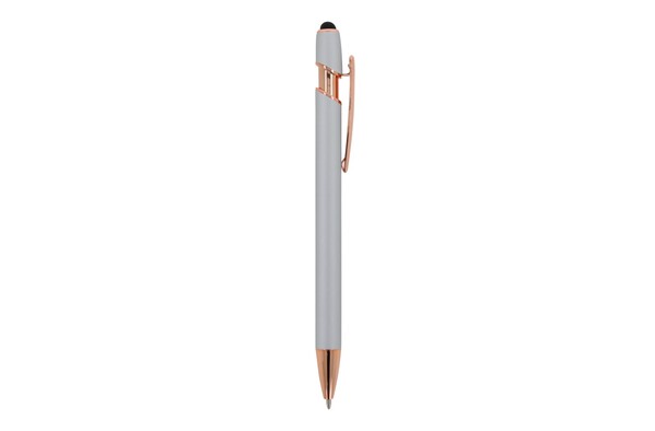 Kuglepen Paris Deluxe Metal gummieret - Sølv