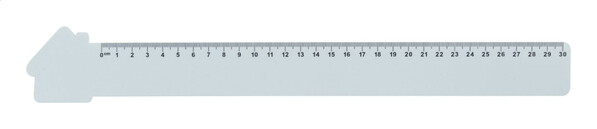 Ház formájú vonalzó Couler 30, 30 cm - Fehér