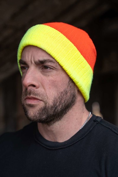 Two-Tone Knitted Hat - Metz - Orange / Yellow