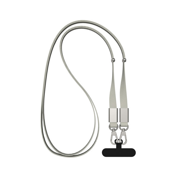 Nivo RCS recycled PET Crossbody lanyard - Grey