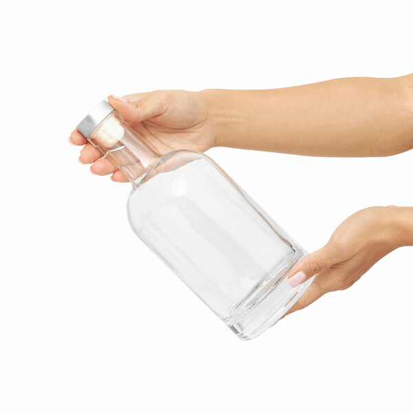 Glass Drinking Bottle Pearly