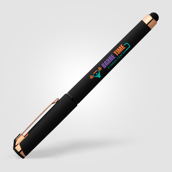 Islander Gel Softy Rose Gold w/Stylus - Black / 4 Colour inkjet