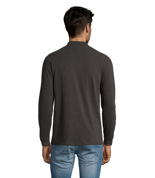 PERFECT MEN LSL POLO 180g Perfect Lsl Men - Antracite MatizadoM