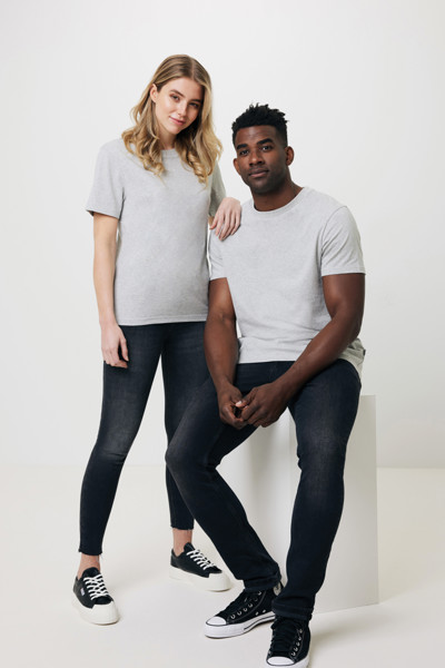 T-shirt en coton recyclé non teinté Iqoniq Manuel - Heather Grey / M