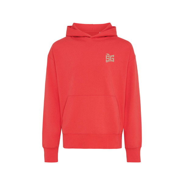 Sweat à capuche en coton recyclé Iqoniq Yoho - Luscious Red / XXXL