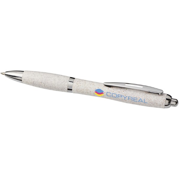 Nash kuličkové pero z pšeničné slámy se špičkou z chromu - Chrome
