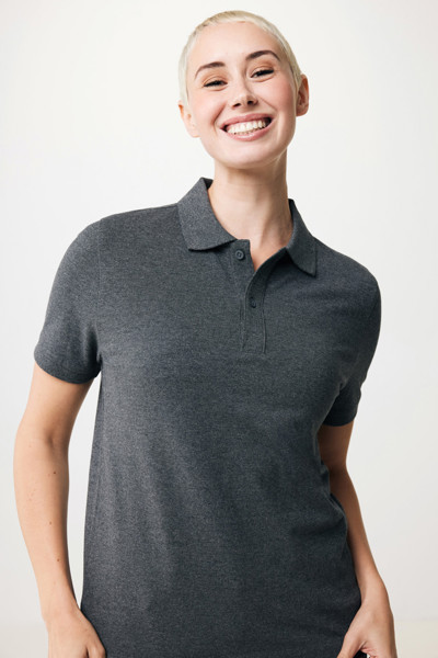 Polo tričko Iqoniq Yosemite z recykl. bavlny - Heather Anthracite / M
