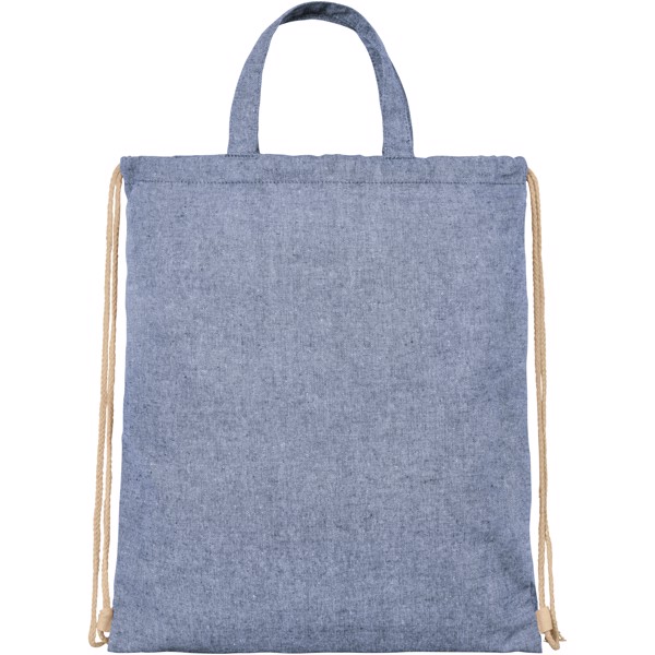 Pheebs 210 g/m² recycled drawstring bag 6L - Heather Blue