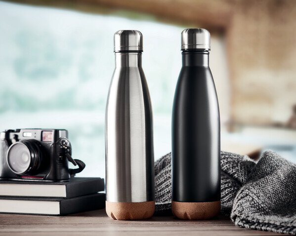 Thermos doppio strato 500ml   M Aspen Cork - Argento Opaco