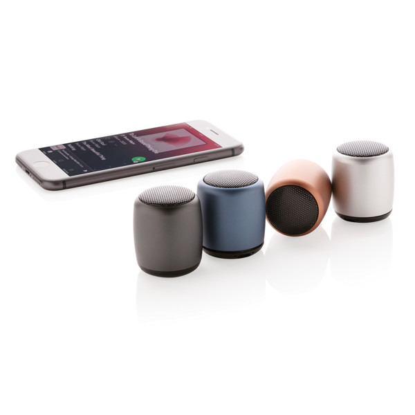 Mini aluminium wireless speaker - Silver