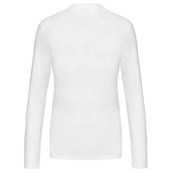 Ladies' Long-Sleeved Crew Neck T-Shirt - White / XL